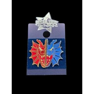 Vtg DUELING DRAGONS UNIVERSAL STUDIOS ISLANDS OF ADVENTURE RARE PIN SET New